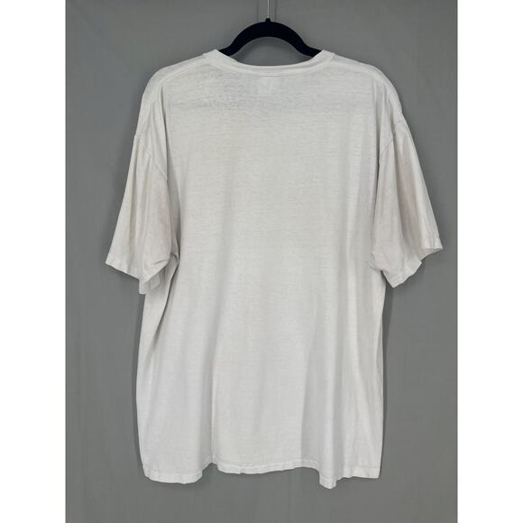 90s Vintage Texas Shirt Mens XL White Graphic Tee Lone Star State Distressed - Picture 3 of 7